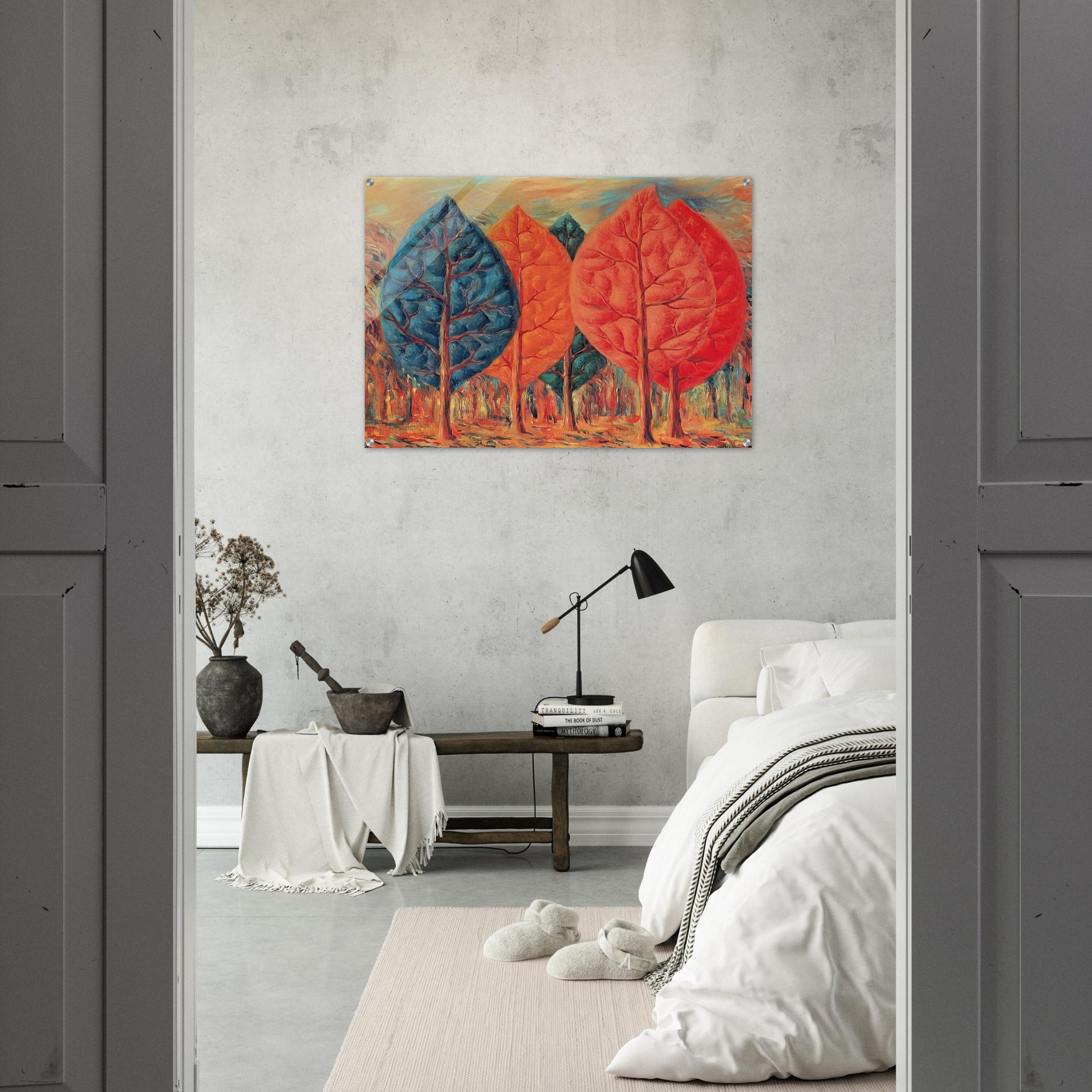 THE FIRE 1943 - Rene Magritte Acrylic Print - 70x100 cm / 28x40″ inches | Rene Magritte Wall Art | Rene Magritte Prints