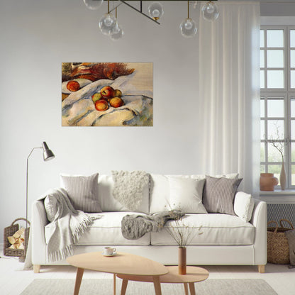 Apples on a Sheet - Paul Cézanne Brushed Aluminum Print - 70x100 cm / 28x40 inches | Paul Cézanne Aluminum Print | Paul Cézanne Prints