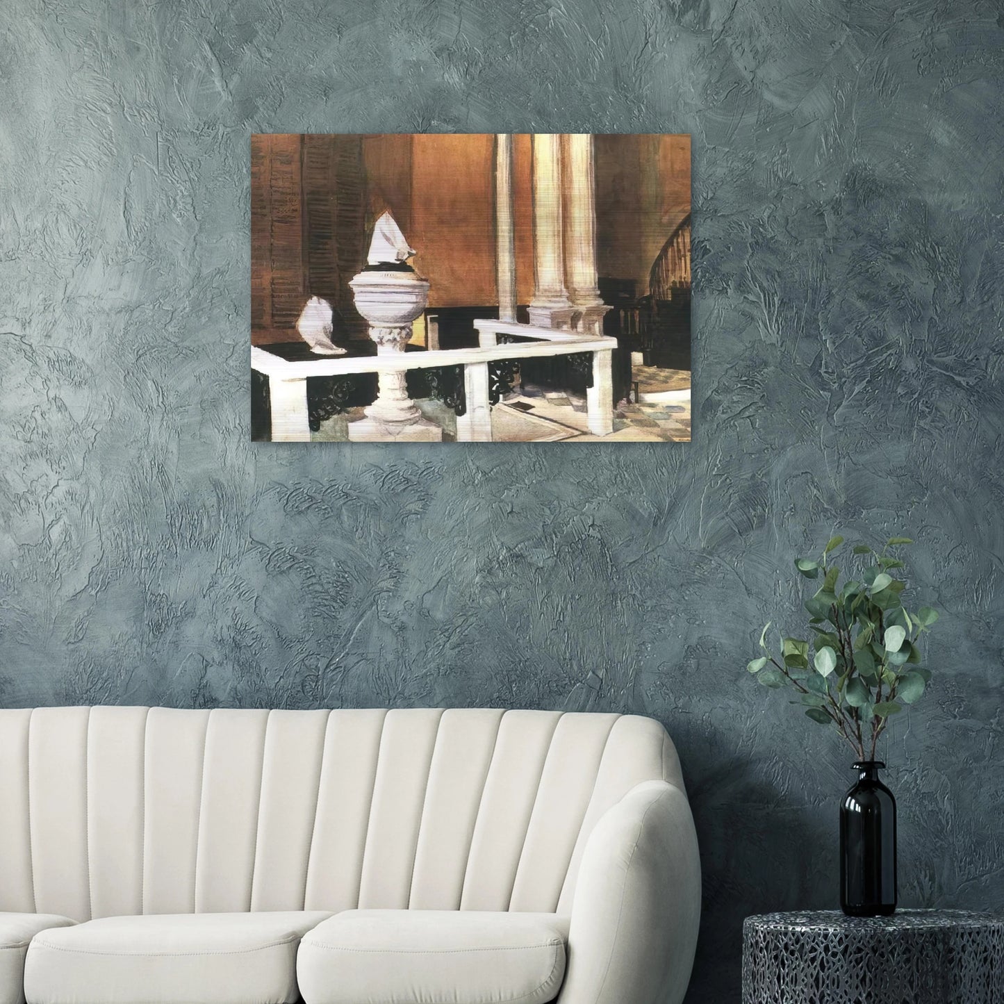 Baptistry of St. John s - Edward Hopper Brushed Aluminum Print - 70x100 cm / 28x40 inches | Edward Hopper Aluminum Print | Edward Hopper Prints