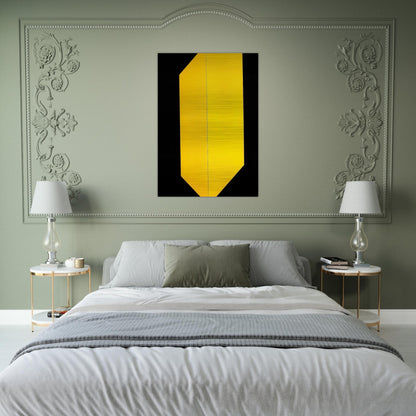 Black and Yellow - 2009 - Carmen Herrera Brushed Aluminum Print - 70x100 cm / 28x40 inches | Carmen Herrera Aluminum Print | Carmen Herrera Prints