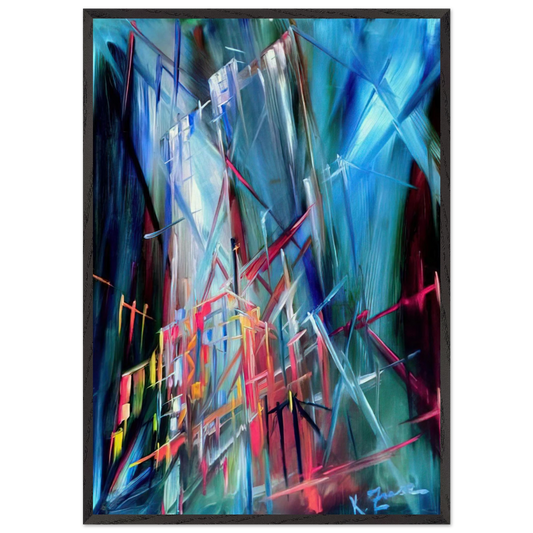 Fantasy - Konrad Zuse Framed Art Print – Black Wooden Frame - Default Title - -Framed Art Print