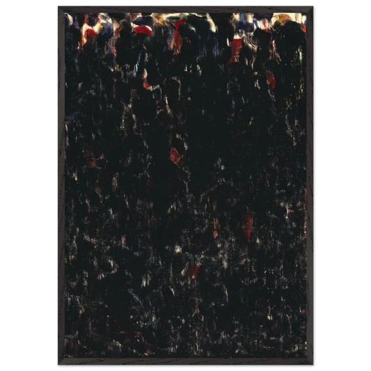 Untitled  Black Clouds  - Sam Francis Framed Art Print – Black Wooden Frame - Default Title - -Framed Art Print