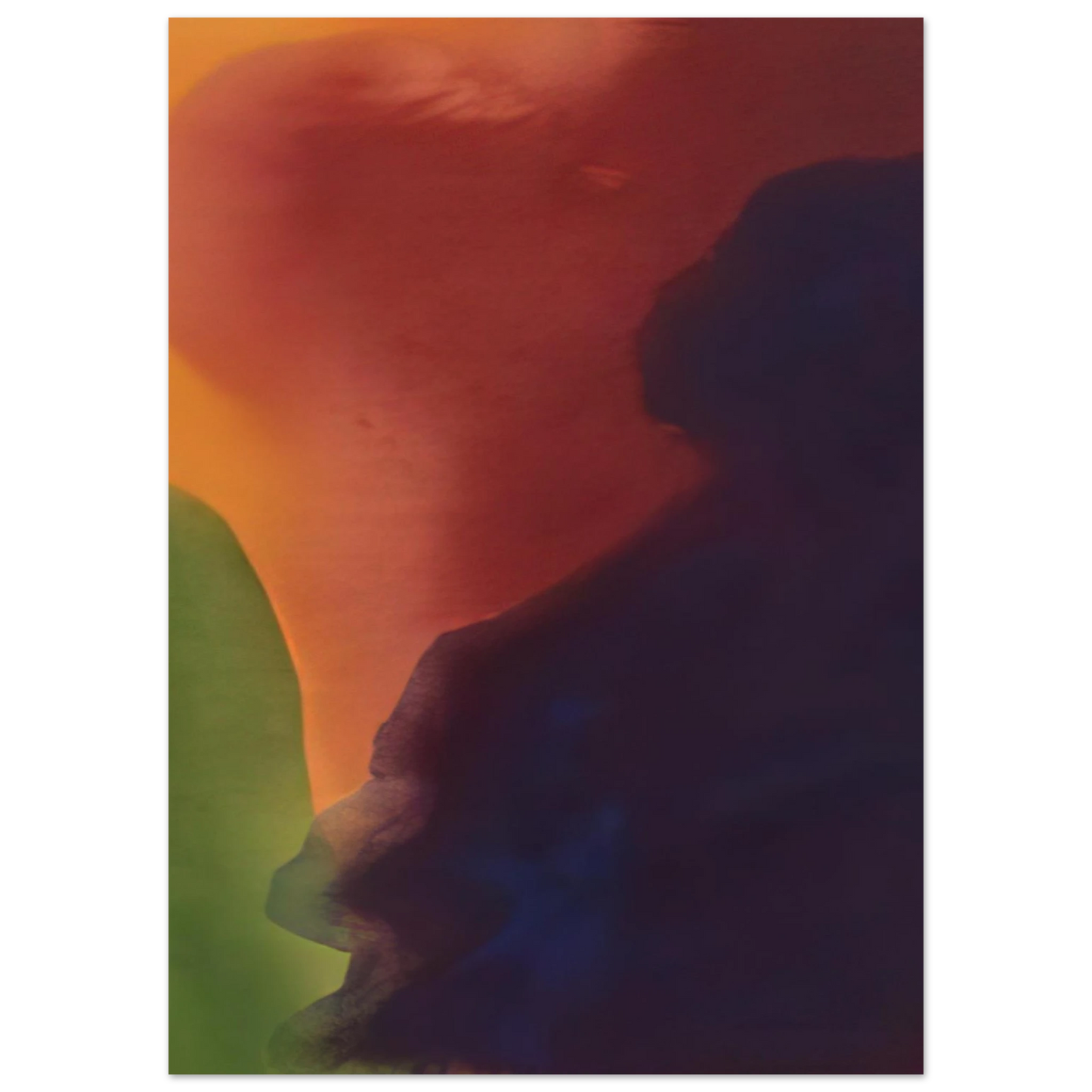 Helen Frankenthaler - Blue Atmosphere III - 1963 Wall art - 40x60 cm / 16x24 inches - Premium Wooden Framed Poster With Fine Art Paper - Wood frame