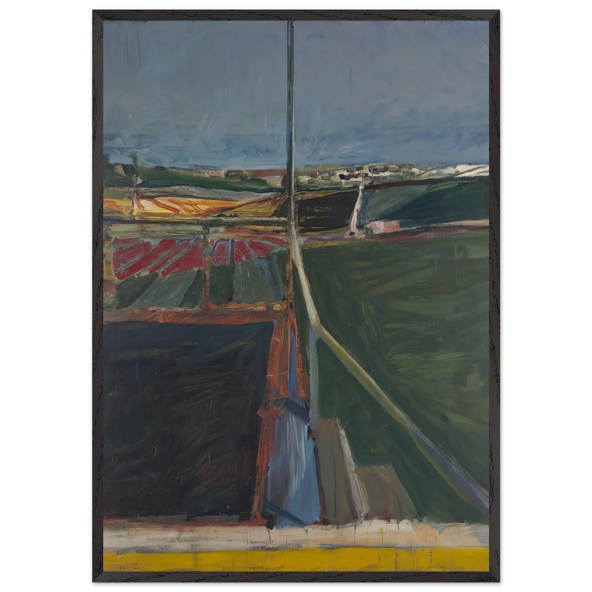 View from the Porch - Richard Diebenkorn Framed Art Print – Black Wooden Frame - Default Title - -Framed Art Print