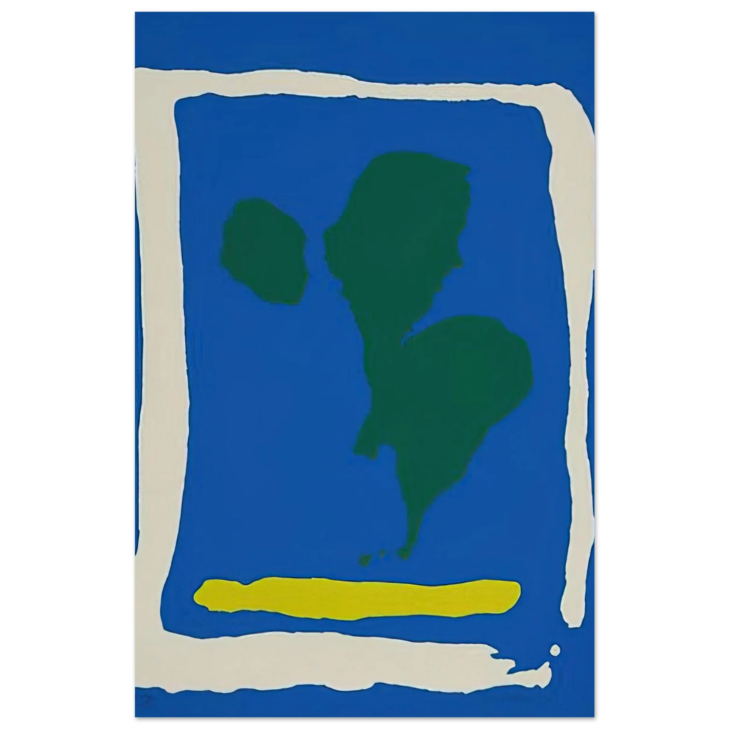 Helen Frankenthaler - Air Frame - 1965 Wall art - 60x80 cm / 24x32 inches - Premium Wooden Framed Poster With Fine Art Paper - White frame