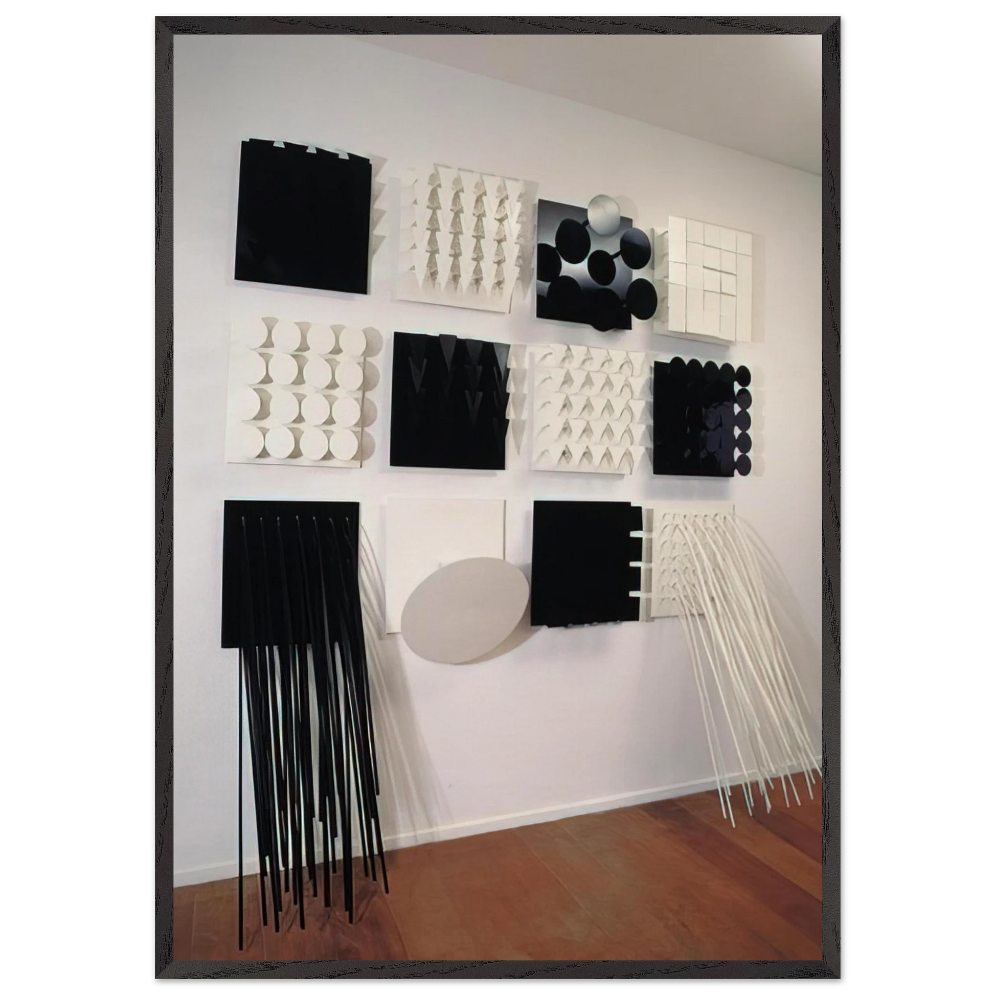 Amazonia Black and white - Neo-Concretism - Lygia Pape Framed Art Print – Black Wooden Frame - Default Title - -Framed Art Print