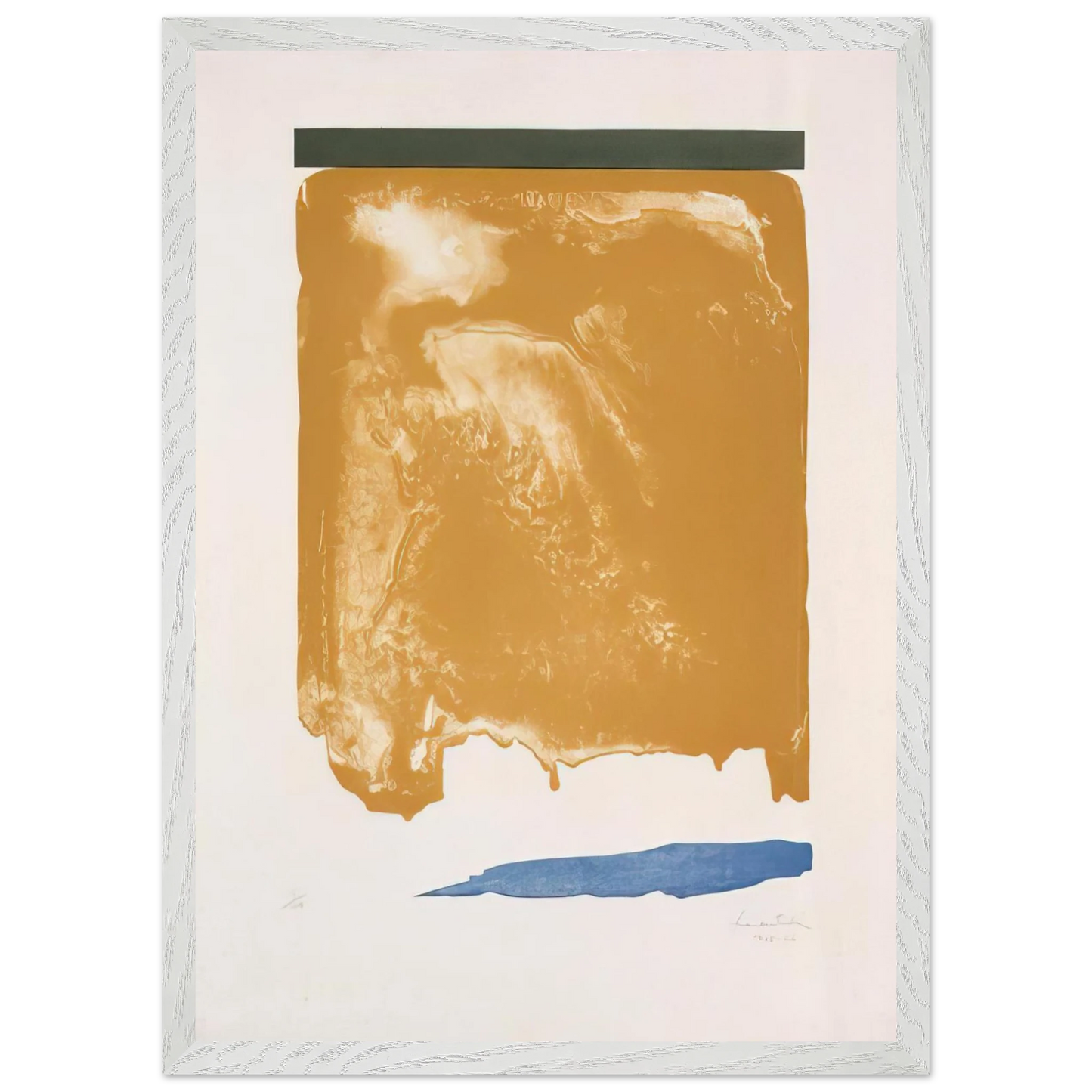 Helen Frankenthaler - Persian Garden - 1966 Wall art - 28x43  cm / XL (11x17 inches) - Premium Wooden Framed Poster With Fine Art Paper - Wood frame