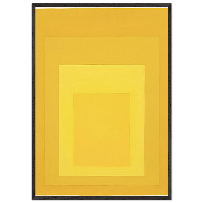 HOMAGE TO THE SQUARE 1964 - Josef Albers 70x100 cm / 28x40 inches Framed Art Print – Black Wooden Frame