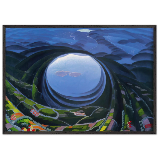 Primavera Umbria - 1923 - Gerardo Dottori Framed Art Print – Black Wooden Frame - Default Title - -Framed Art Print