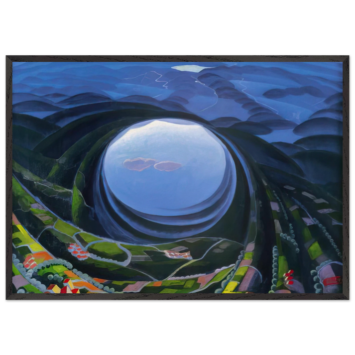 Primavera Umbria - 1923 - Gerardo Dottori 70x100 cm / 28x40 inches Framed Art Print – Black Wooden Frame