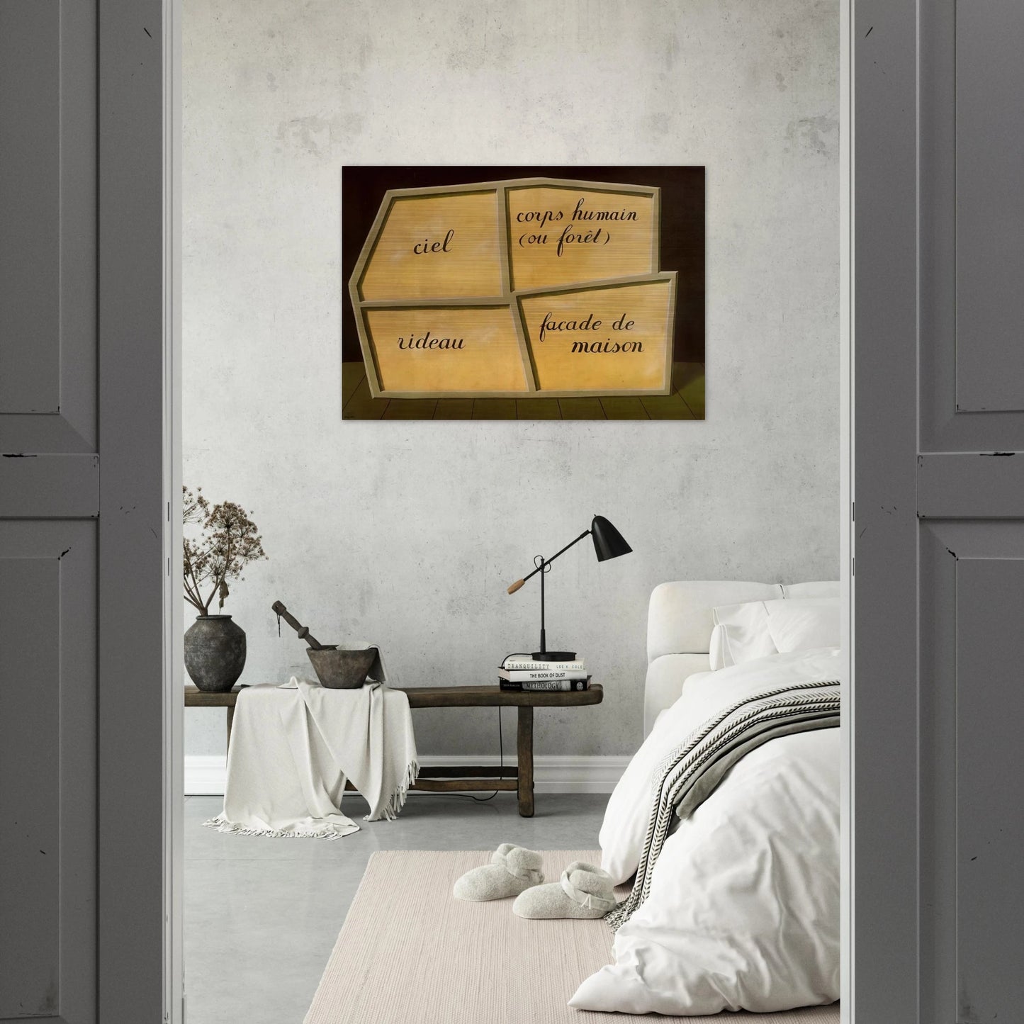 THE EMPTY MASK 1928 - Rene Magritte Brushed Aluminum Print - 70x100 cm / 28x40 inches | Rene Magritte Aluminum Print | Rene Magritte Prints