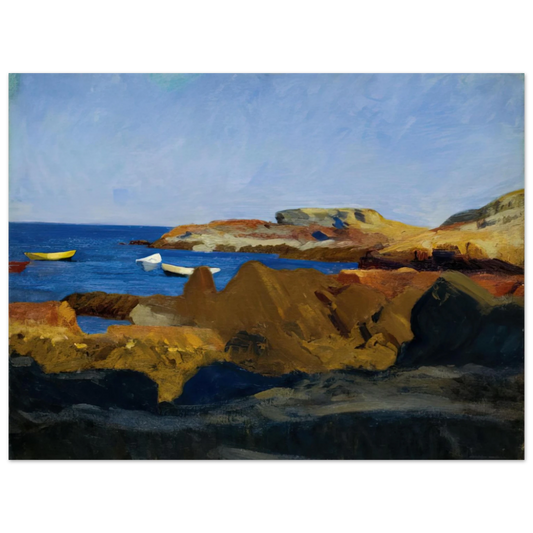 Edward Hopper - Cove at Ogunquit Fine Art Poster - 13x18 cm / 5x7 inches