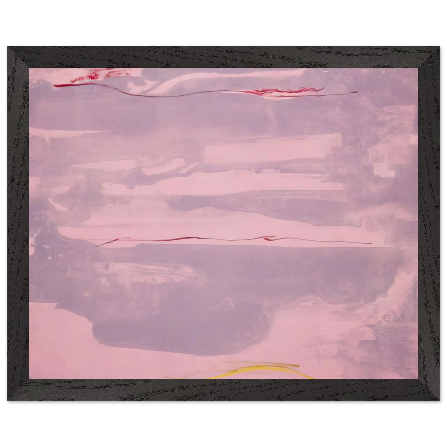 Helen Frankenthaler - Dream Walk - 1977 Wall art - 21x29.7 cm / 8x12" - Premium Wooden Framed Poster With Fine Art Paper - Black frame