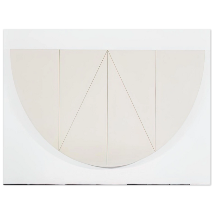 Robert Mangold - 1 2 MANILLA CURVED AREA 1967  75x100 cm / 30x40inches Fine Art Poster