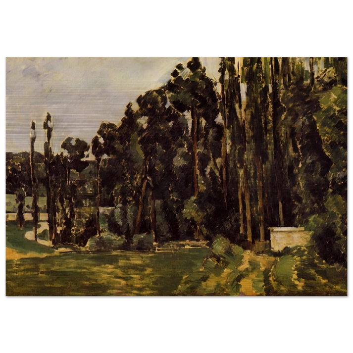 Poplars - Paul Cézanne Brushed Aluminum Print - 70x100 cm / 28x40 inches | Paul Cézanne Aluminum Print | Paul Cézanne Prints