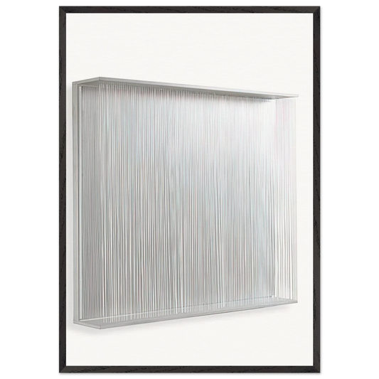 VIBRATION BLANCHE 1995 - Jesus Rafael Soto Framed Art Print – Black Wooden Frame - Default Title - -Framed Art Print
