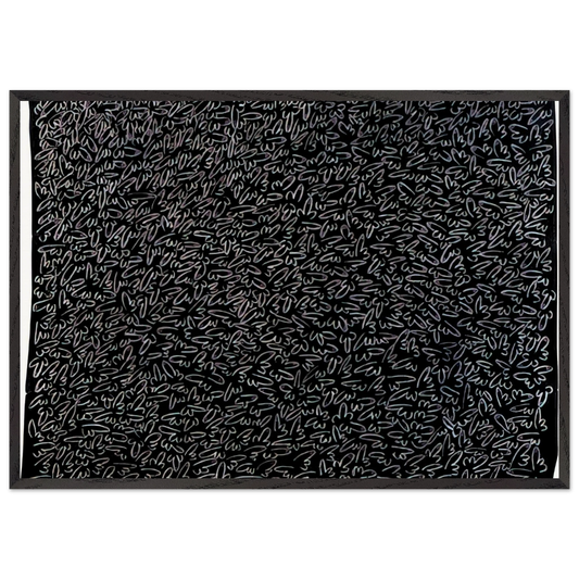 UNTITLED 1979 0 N1 - Keith Haring Framed Art Print – Black Wooden Frame - Default Title - -Framed Art Print