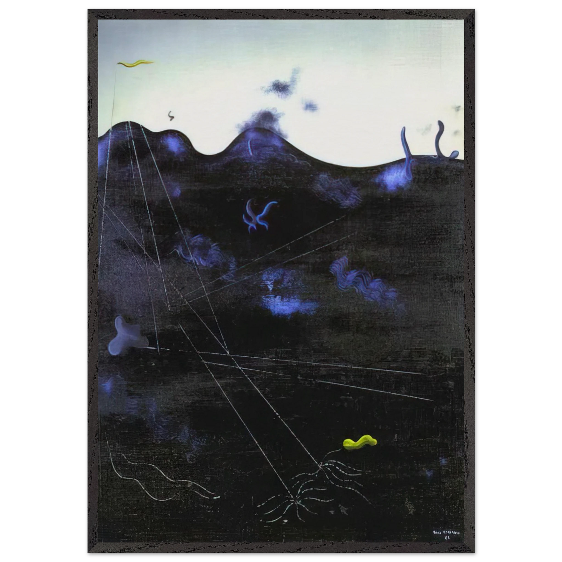 Blue Bed - Yves Tanguy Framed Art Print – Black Wooden Frame - Default Title - -Framed Art Print