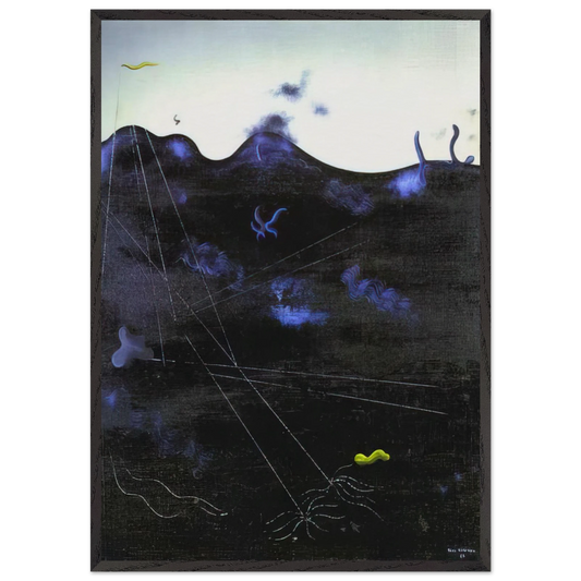 Blue Bed - Yves Tanguy Framed Art Print – Black Wooden Frame - Default Title - -Framed Art Print