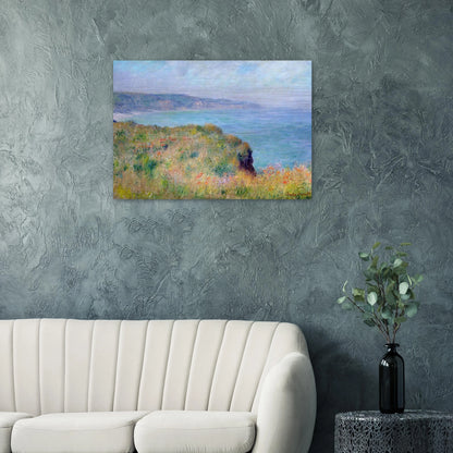 Cliff near Pourville - claude monet Brushed Aluminum Print - 70x100 cm / 28x40 inches | claude monet Aluminum Print | claude monet Prints