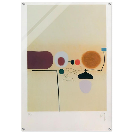 COMPOSITE IMAGE ORANGE AND PINK - Victor Pasmore Acrylic Print - 70x100 cm / 28x40″ inches | Victor Pasmore Wall Art | Victor Pasmore Prints