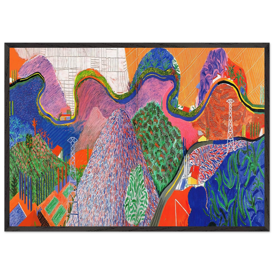 David Hockney N14 - David Hockney 70x100 cm / 28x40 inches Framed Art Print – Black Wooden Frame | David Hockney Art | Artwork by David Hockney