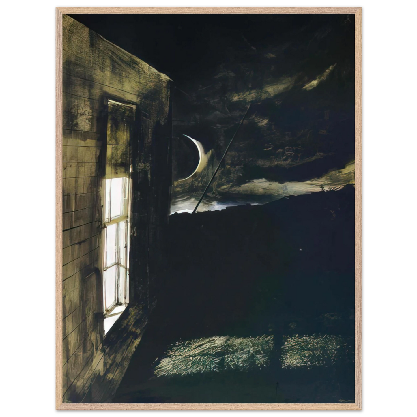 Andrew Wyeth - CRESCENT MOON Wall Art - 60x80 cm / 24x32 inches - Fine Art Poster - -