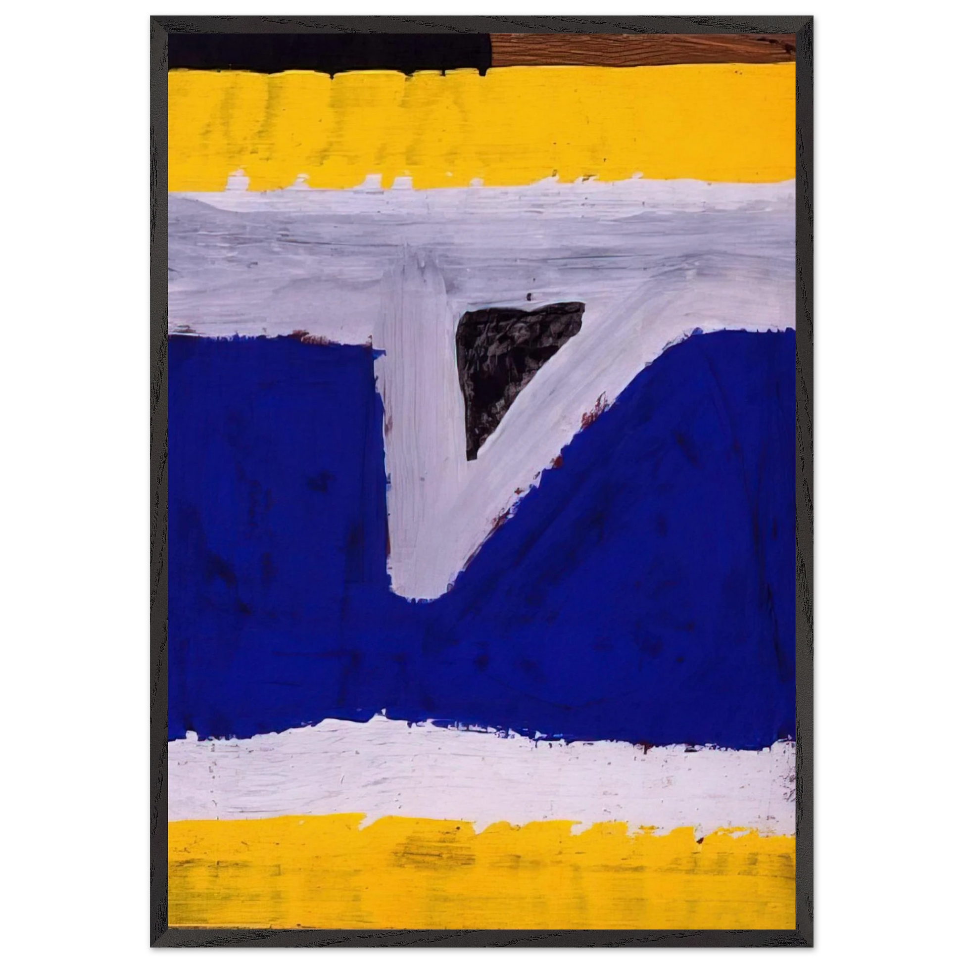 Untitled  G-60-06  - Al Held Framed Art Print – Black Wooden Frame - Default Title - -Framed Art Print