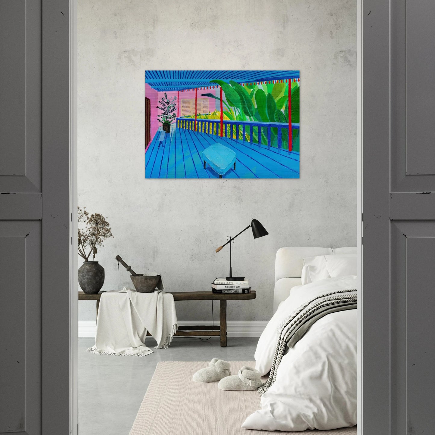 David Hockney - David Hockney Brushed Aluminum Print - 70x100 cm / 28x40 inches | David Hockney Aluminum Print | David Hockney Prints