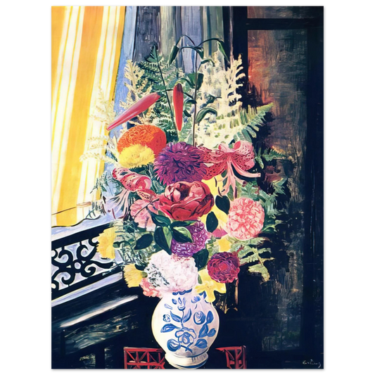 Moise Kisling - BOUQUET OF VARIOUS FLOWERS 1927 Fine Art Poster - Default Title