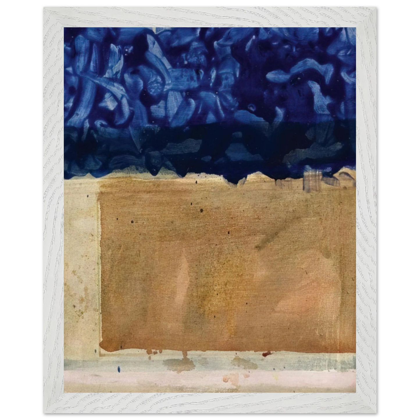 Helen Frankenthaler - Shoreline - 1952 Wall art - A1 (59.4 x 84.1  cm) - Premium Wooden Framed Poster With Fine Art Paper - White frame