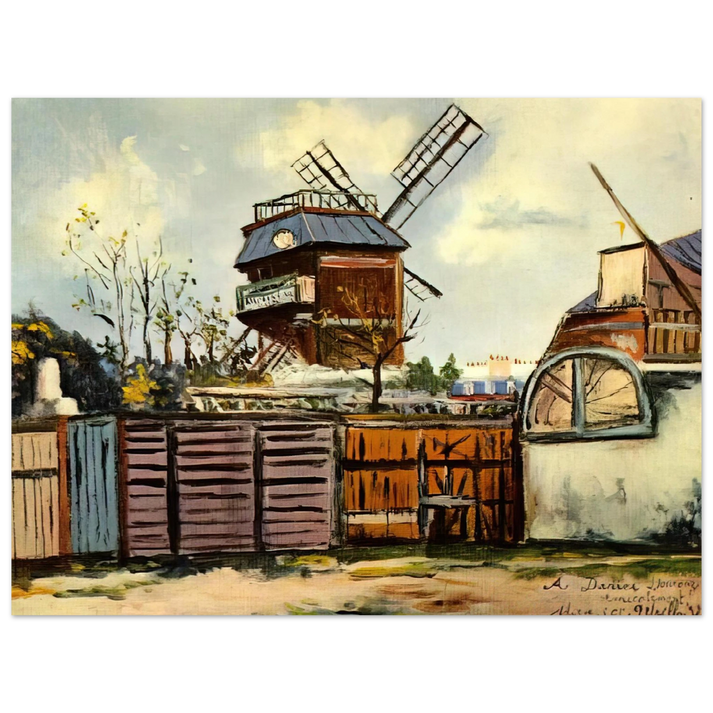 Maurice Utrillo - MOULIN DE LA GALETTE 6  75x100 cm / 30x40inches Fine Art Poster