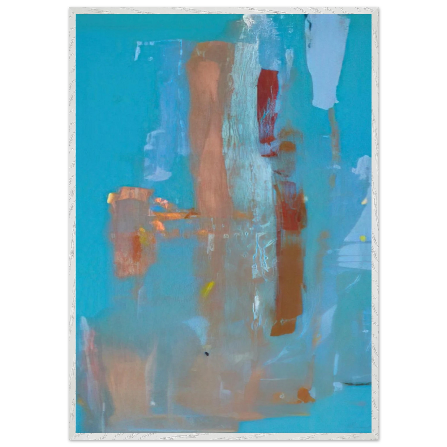 Helen Frankenthaler - In on Blue - 1976 Wall art - A3 (29.7 x 42  cm) - Premium Wooden Framed Poster With Fine Art Paper - Wood frame