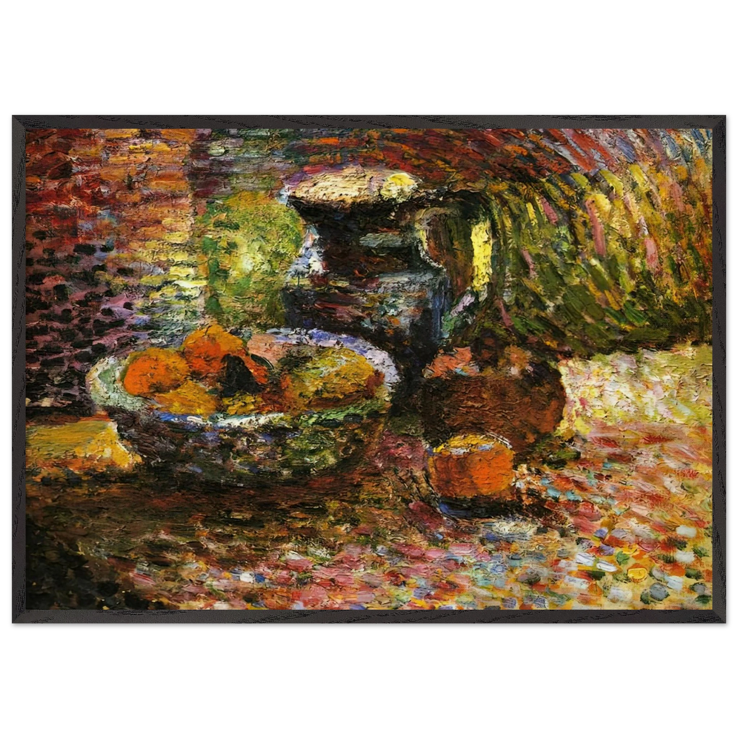 STILL LIFE WITH PITCHER AND FRUIT - Henri Matisse Framed Art Print – Black Wooden Frame - Default Title - -Framed Art Print