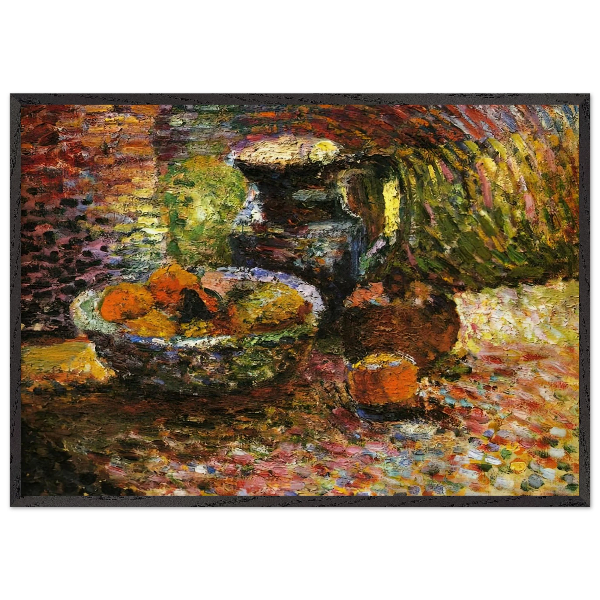 STILL LIFE WITH PITCHER AND FRUIT - Henri Matisse Framed Art Print – Black Wooden Frame - Default Title - -Framed Art Print