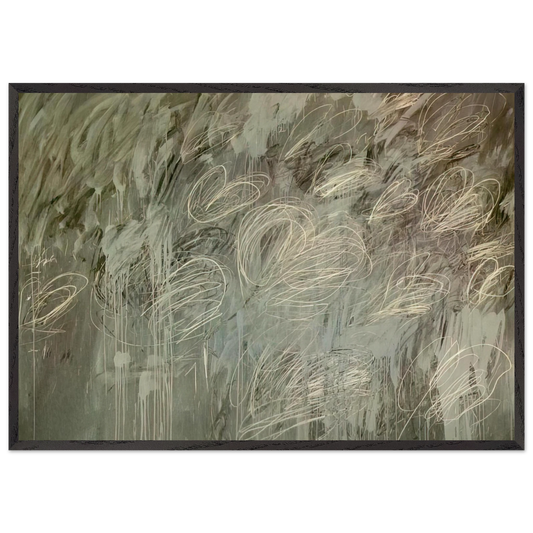 III Notes from Salalah  Note II  - Cy Twombly Framed Art Print – Black Wooden Frame - Default Title - -Framed Art Print