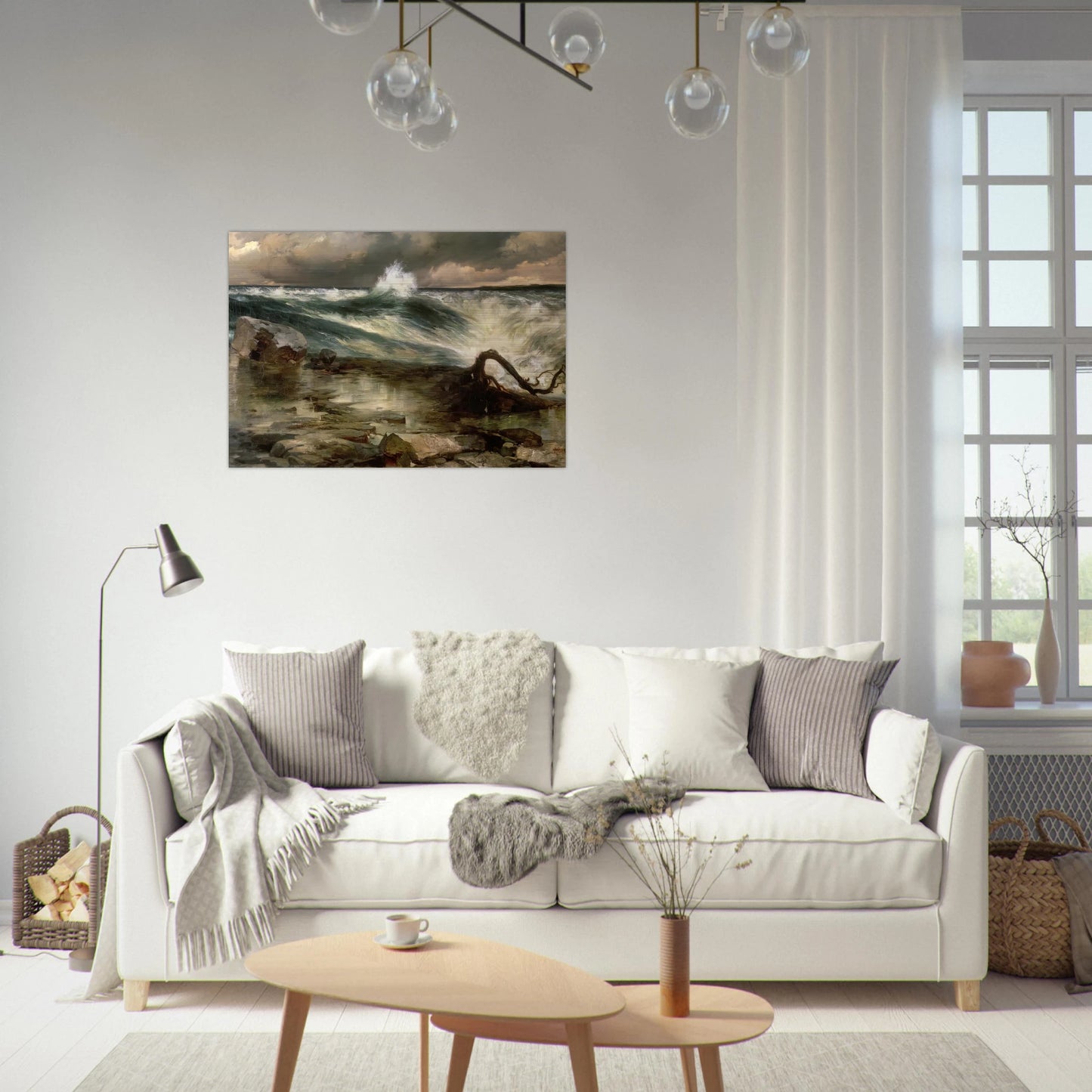 The Rapids Above Niagara - Thomas Moran Brushed Aluminum Print - 70x100 cm / 28x40 inches | Thomas Moran Aluminum Print | Thomas Moran Prints