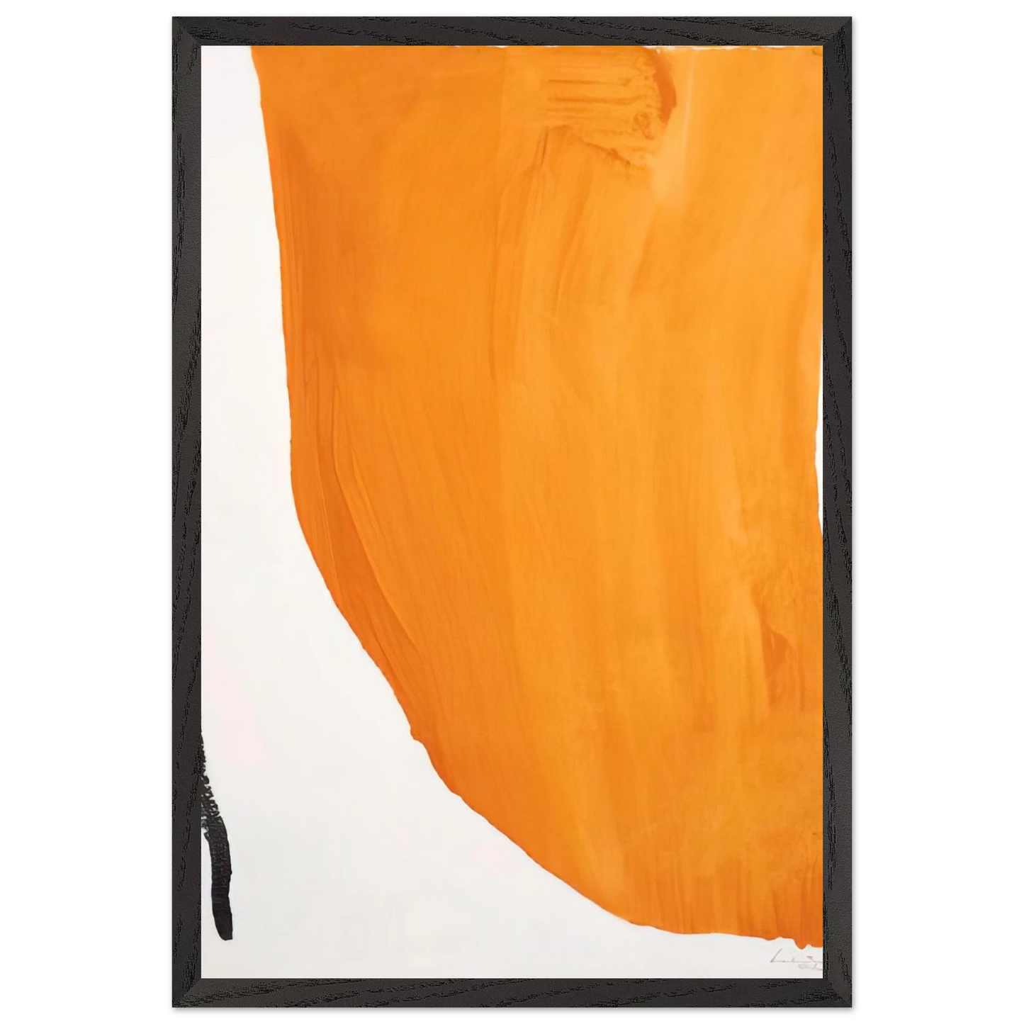 Helen Frankenthaler - Orange Downpour - 1970 Wall art - 40x50 cm / 16x20 inches - Premium Wooden Framed Poster With Fine Art Paper - Wood frame