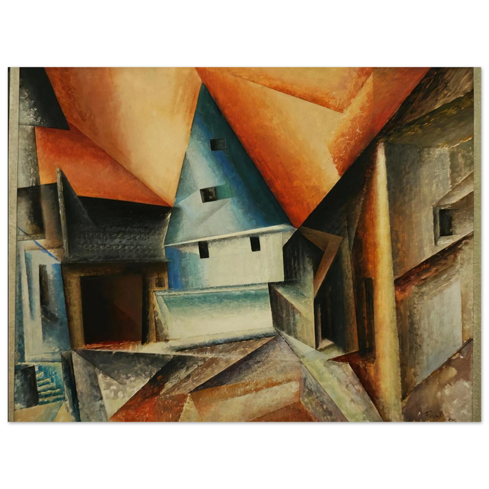 Lyonel Feininger - OBERWEIMAR 1921  75x100 cm / 30x40inches Fine Art Poster
