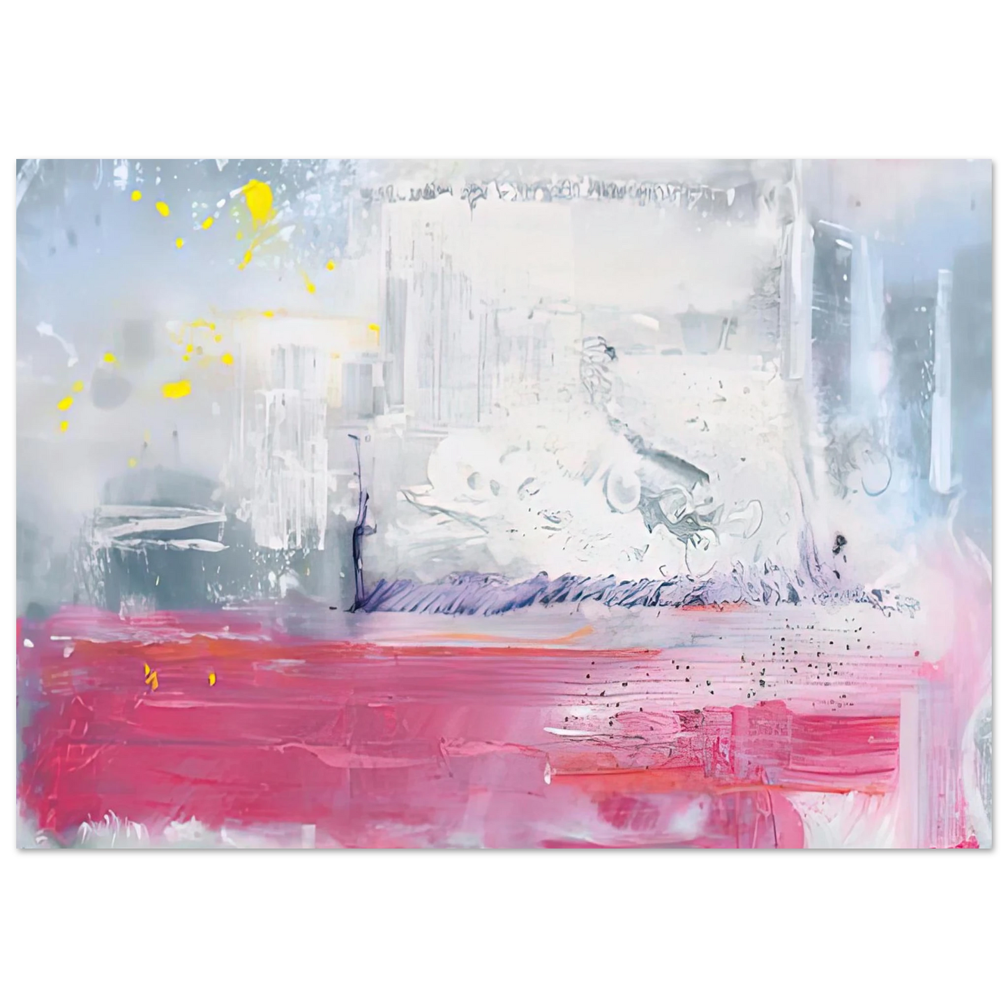 Helen Frankenthaler - Hot Ice, 1990- Wall Art - 21x29.7 cm / 8x12" - Premium Wooden Framed Poster With Fine Art Paper - Wood frame