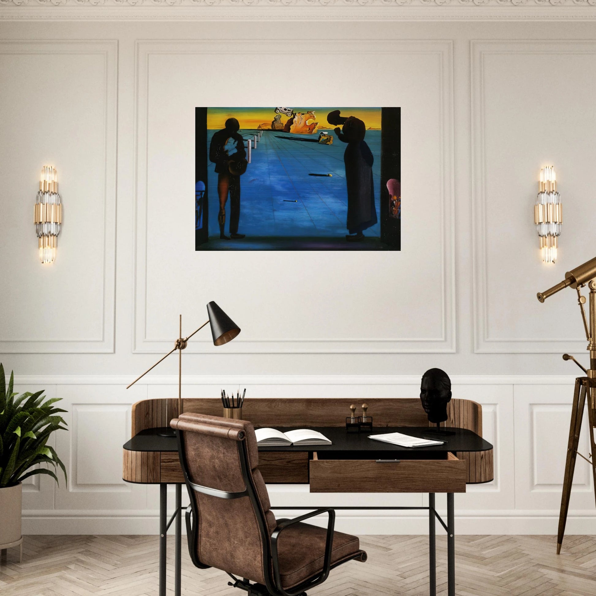 ANGELUS - Salvador Dali Brushed Aluminum Print - 70x100 cm / 28x40 inches | Salvador Dali Aluminum Print | Salvador Dali Prints