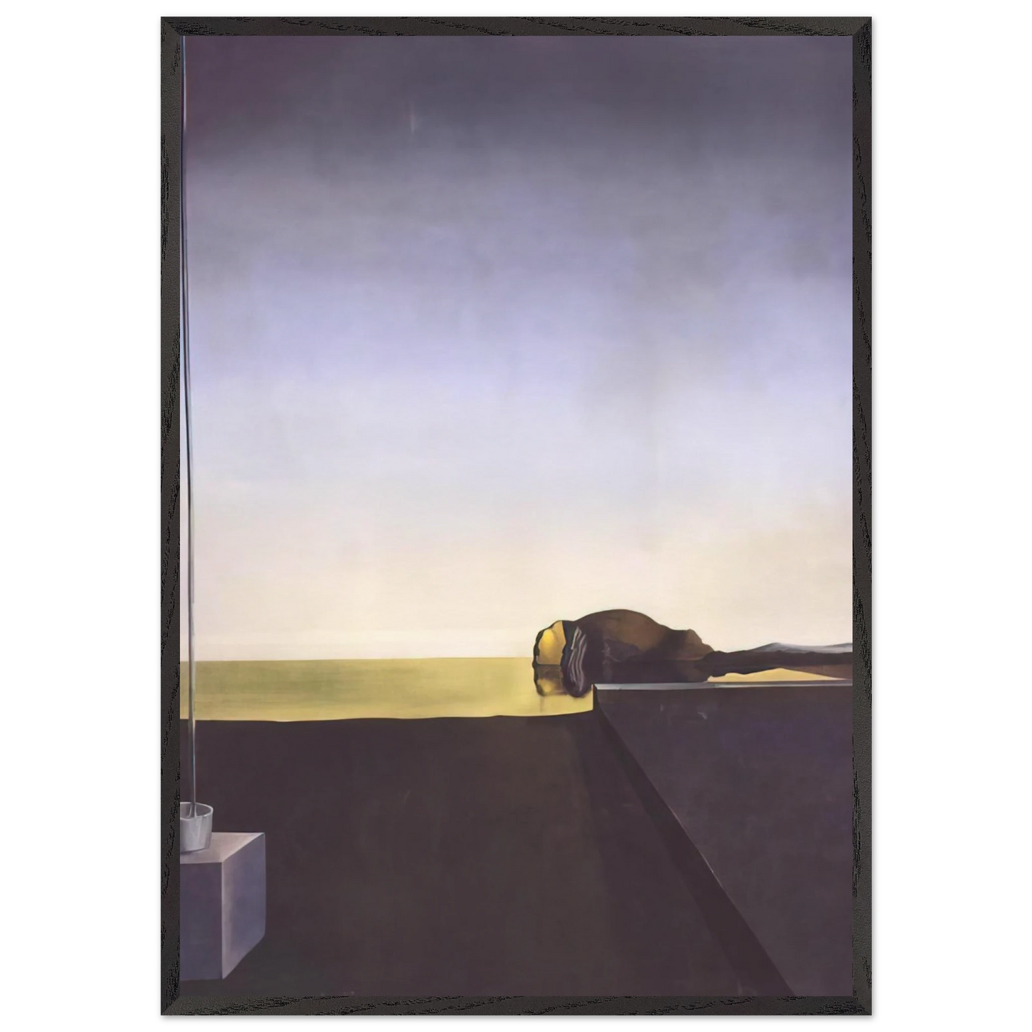 THE TRUE PAINTING OF THE ISLE OF THE DEAD BY ARNOLD BC3B6CKLIN AT THE HOUR OF THE ANGELUS - Salvador Dali Framed Art Print – Black Wooden Frame - Default Title - -Framed Art Print