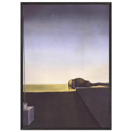 THE TRUE PAINTING OF THE ISLE OF THE DEAD BY ARNOLD BC3B6CKLIN AT THE HOUR OF THE ANGELUS - Salvador Dali Framed Art Print – Black Wooden Frame - Default Title - -Framed Art Print