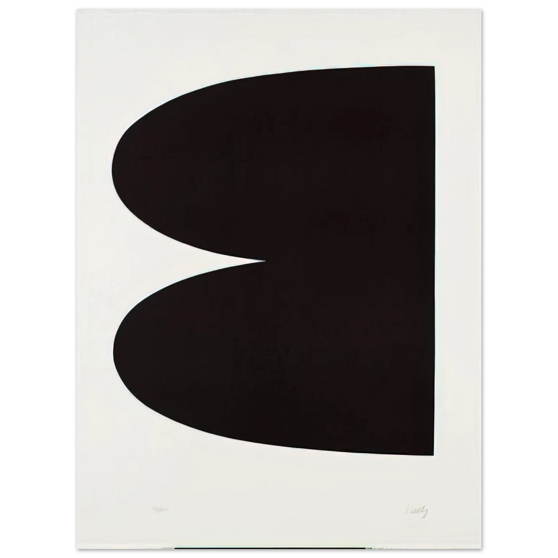 Ellsworth Kelly - Black from Suite of Twenty-Seven Color Lithographs Fine Art Poster - Default Title