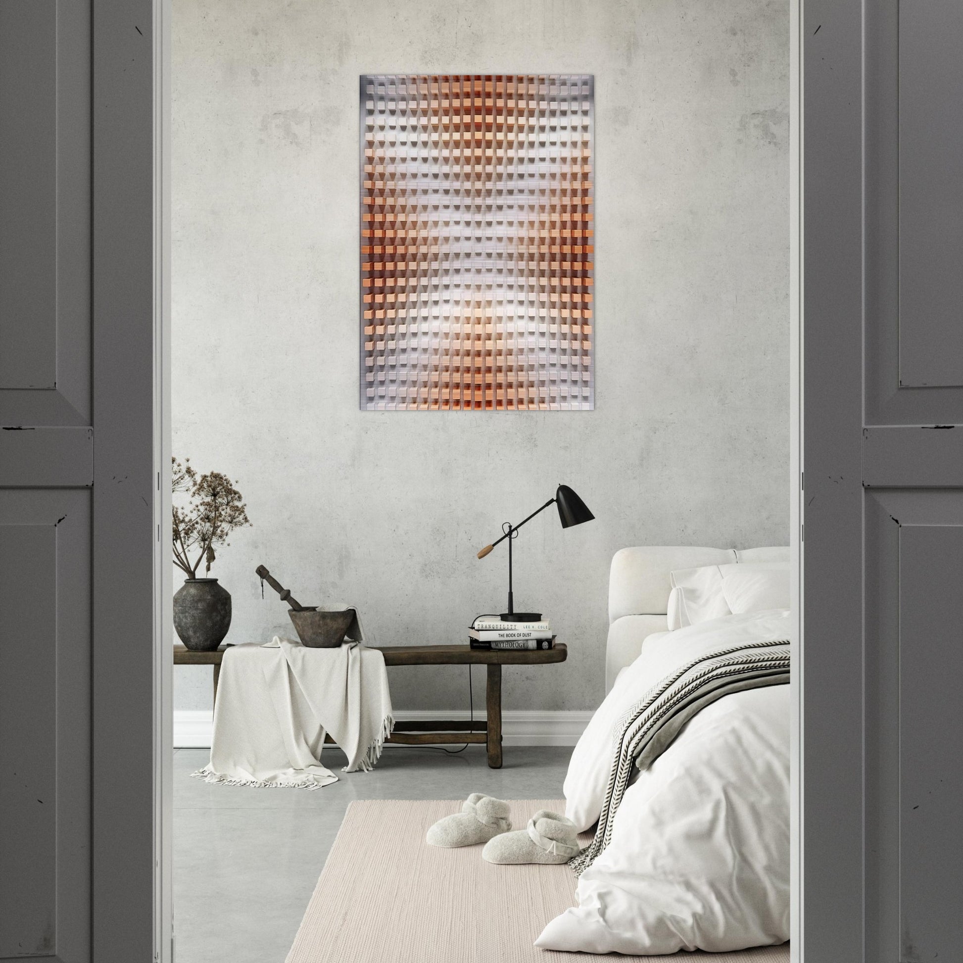 Rilievo cromodinamico - Op Art - Dadamaino Brushed Aluminum Print - 70x100 cm / 28x40 inches | Dadamaino Aluminum Print | Dadamaino Prints