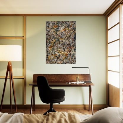 NUMBER 3 1 - Jackson Pollock Brushed Aluminum Print - 70x100 cm / 28x40 inches | Jackson Pollock Aluminum Print | Jackson Pollock Prints