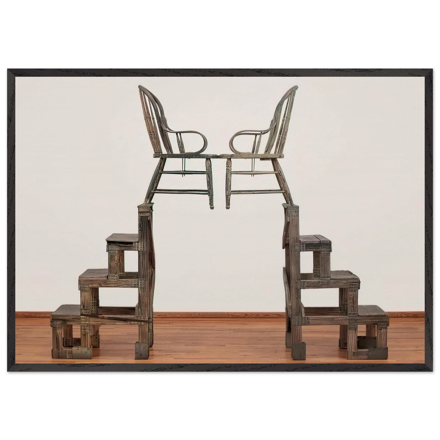 THE ANCIENT INCIDENT KABAL AMERICAN ZEPHYR 1981 - Robert Rauschenberg Framed Art Print – Black Wooden Frame - Default Title - -Framed Art Print