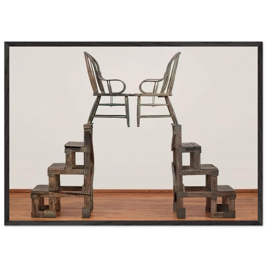 THE ANCIENT INCIDENT KABAL AMERICAN ZEPHYR 1981 - Robert Rauschenberg Framed Art Print – Black Wooden Frame - Default Title - -Framed Art Print