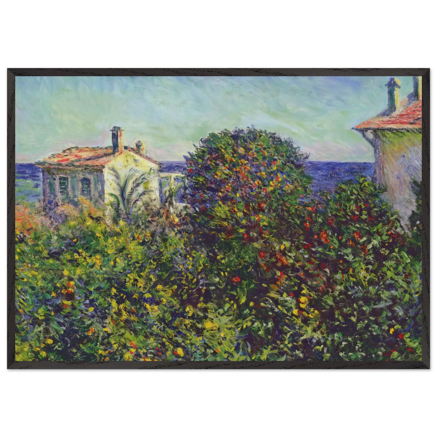 Bordighera the House of Gardener - claude monet Framed Art Print – Black Wooden Frame - Default Title - -Framed Art Print