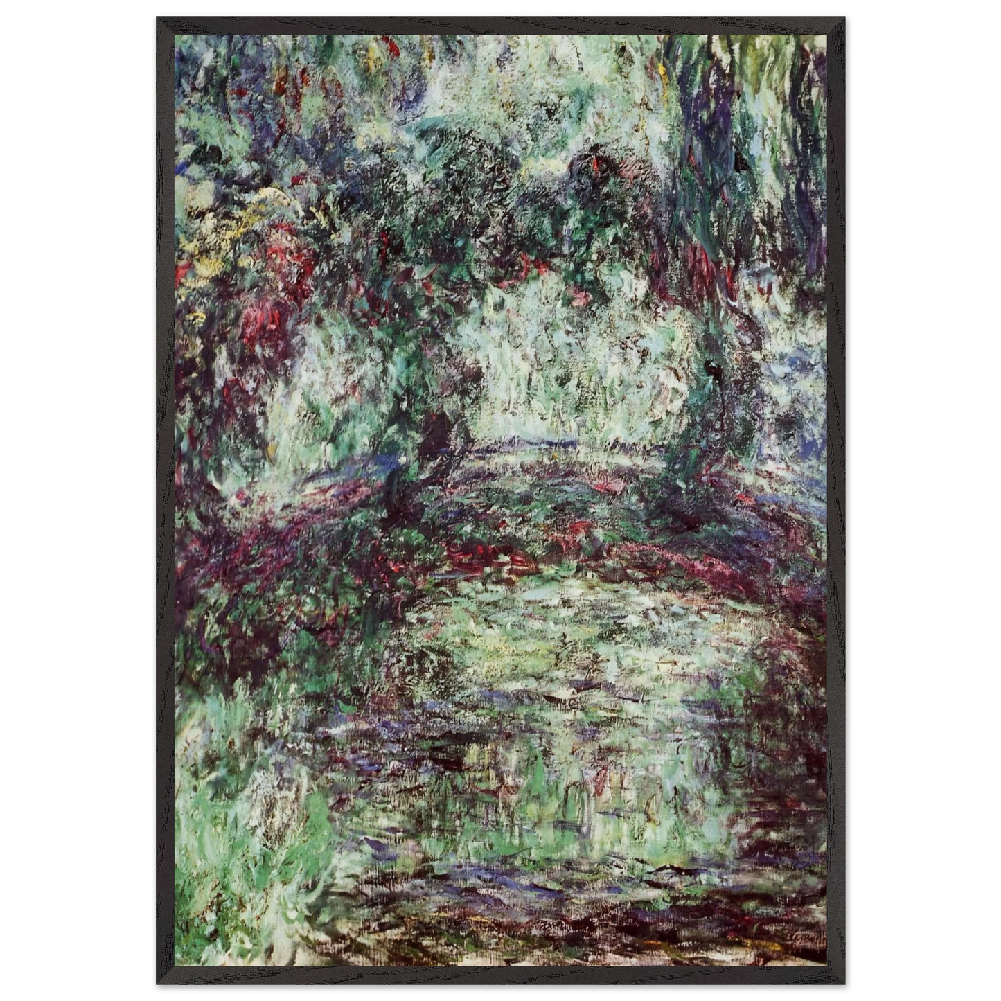 The Japanese Bridge 2 - claude monet Framed Art Print – Black Wooden Frame - Default Title - -Framed Art Print